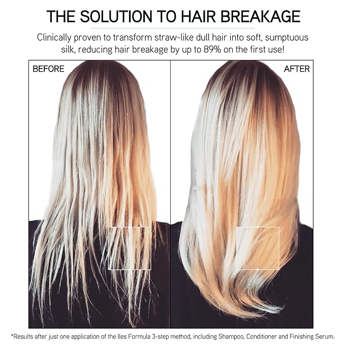 ILES FORMULA Mini Signature Collection – Moisturizing Travel Shampoo & Conditioner w/Mini Finishing Serum Blow Dry Cream for Dry, Damaged, Frizzy Hair - Salon Grade Anti-Frizz Hydrating Hair Care Set