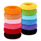 12 Pcs No Damage Hair Ties Thick Hair Elastic Rubber Bands Hair Accessories Scrunchies Seamless for Women