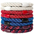 AXEN 8PCS Elastic Hair Tie for Women Girls, Cotton Bands Soft Woven Ponytail Holders for Thick Hair and Curly Hair, United Color