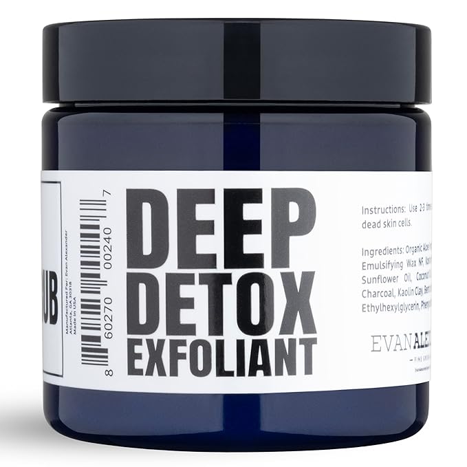 Evan Alexander Grooming MY Face Scrub - Exfoliating Men's Face Scrub - Helps Against Skin Irritation All-Natural Exfoliator Scrubs with Pumice, Bentonite Clay and Kaolin Clay - 4 oz