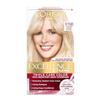 L'Oreal Paris Excellence Crème Permanent Hair Dye, Triple Care Hair Color with Pro-Keratine Complex for 100% Gray Hair Coverage, 9.5NB Lightest Natural Blonde, 1 Kit