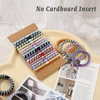 30 Pcs Hair Ties No Damage for Women Girls, High Elastic Braided Hair Ties for Thick Hair, Soft Ponytail Holders, No Crease Hair Bands for Curly Thin Hair Scrunchies (Striped Theme)