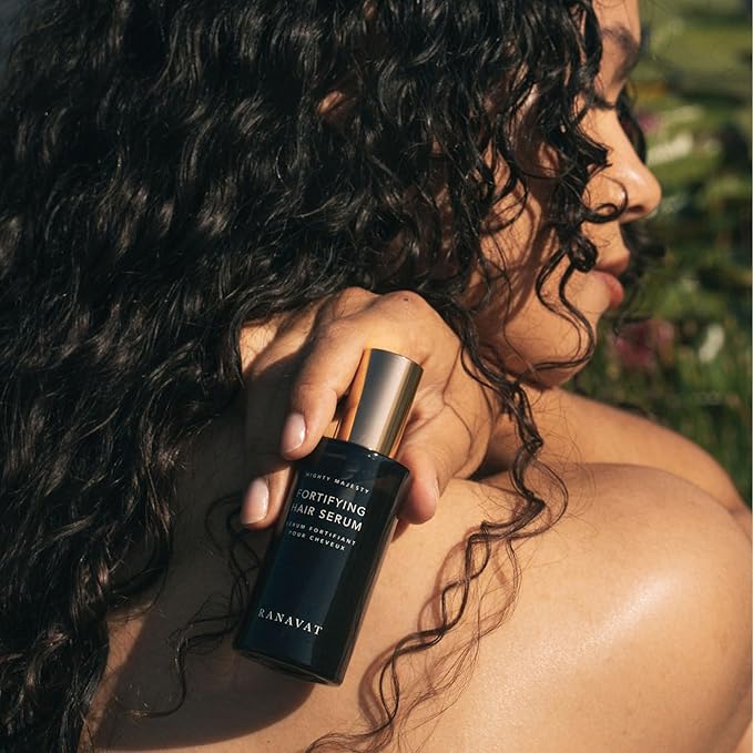 RANAVAT Mighty Majesty Travel Size Hair Serum - Fortifying Hair Oil Serum for Scalp Hydration, Frizz Control, & Hair Shine - With Jasmine and Amla Extract (0.5 oz)