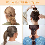 12 PCS Braided Hair Ties Bow Tie Hair Bracelets for Women Girls Elastic Hair Ties No Damage Ponytail Holders