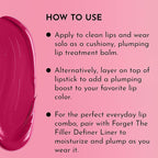 LAWLESS Women's Forget the Filler Lip Plumping Line Smoothing Tinted Balm, Juicy Watermelon, Pink, 0.1 Ounce / 2.9 ml