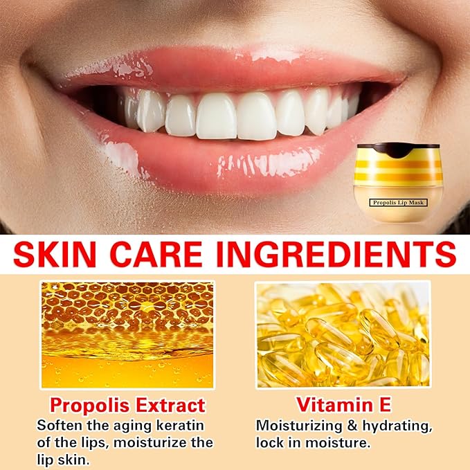 2 Pcs Lip Balm Honey Pot Lines