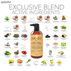 PURA D'OR 16 Oz MD Anti-Hair Thinning Maximum Defense Shampoo - 0.5% Coal Tar, Biotin, Proprietary Herbal Blend For Dry & Itchy Scalp, No Sulfates - For Men & Women