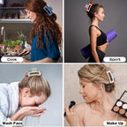 Hair Accessories - 12 Pcs 3.5 Inch Square Rectangle Jaw Clips for Women and Girls, Multicolor, Thick and Thin Hair