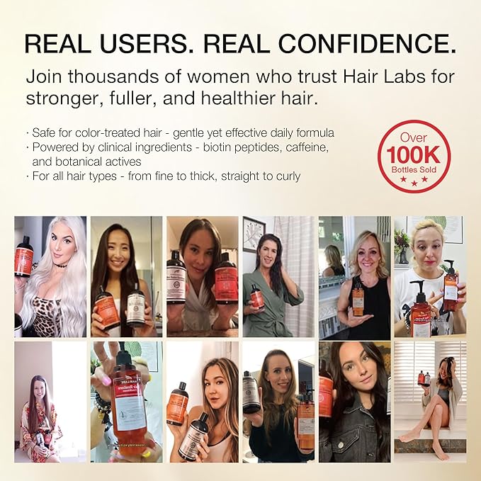 Biotin Peptide Hair Restore Shampoo for Women, Hair Loss & Thinning Hair Treatment, Sulfate-Free, Color-Safe Clean Formula with Peptide Complex, Biotin, Keratin & Botanical Extracts, 7 oz