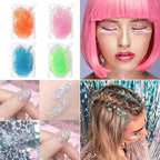 MEICOLY Glow in The Dark Body Face Glitter Gel,Luminous Halloween Sequins Chunky Glitter, Self-Adhesive Neon UV Blacklight Glitter for Body Face Hair Festival Sparkling Body Glitter for Women,Blue