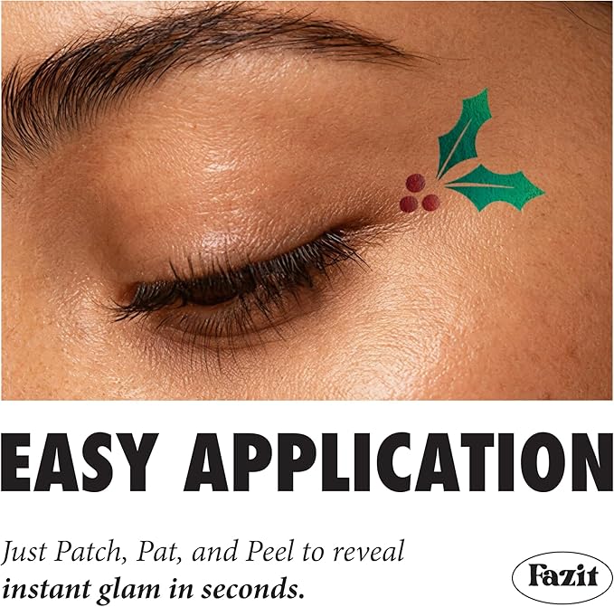 Fazit Makeup Patches - Holly Wings Eye Speckles - Glow Up Make-Up Patches - Cute Glitter Makeup Accessories for Women - Cosmetic Glitter for Face