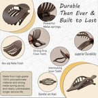 8 Piece French Flat Hair Clips for Women – Matte No-Slip duckbill Claw Barrettes for Thick & Thin Hair, Side Slide Volume Clips for Girls