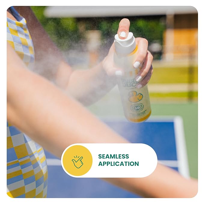 Rubber Ducky - Moisturizing Sunscreen Spray SPF 50, Easy To Apply, No White Residue, Reef Safe, Sun Protection, Water Resistant, Vegan, Broad Spectrum Sunscreen for Face and Body - Beach Scent (6 Oz)