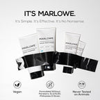 MARLOWE. Mens Skin Care Set, No. 204 Daily Essential Face Kit, No. 121 Facial Cleanser, No. 123 Facial Moisturizer, No. 127 Eye Cream, No. 128 Daily Face Lotion with SPF 50, Great Gift for Men