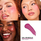 Sacheu Cheek STAY-N Liquid Blush for Cheeks — High Pigment, Buildable, Lightweight Cream Blush for Dewy & Radiant Flushed Cheeks — Long-lasting & Cruelty Free, I'm Bold