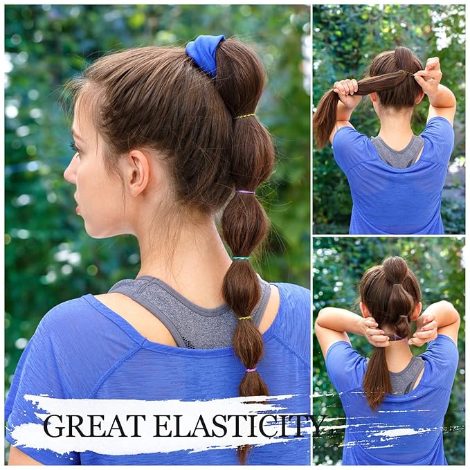 1000PCS Hair Rubber Bands(rainbow)