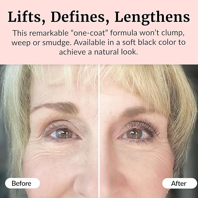 Vibriance Volumizing Tubing Mascara, Soft Black - Hypoallergenic, Moisturizing, Lifting, Long-Lasting - Special Tube Formula for 50+