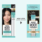 L’Oréal Paris Magic Root Permanent Hair Color, 10 Minute Hair Dye Kit to Rescue Roots with 100% Gray Hair Coverage, 2 Black, 2 Pack (Packaging May Vary)