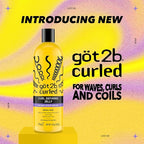 Got2B Curled Curl Defining Jelly, 15 Fl Oz, Curl Gel with 72-Hour Frizz Control, Locks in Moisture for Wavy, Curly & Coily Hair, Light Hold, No Crunch Vegan Formula with Vitamin E and Argan Oil