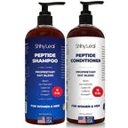 Anti-Thinning Peptide Shampoo And Conditioner – Sulfate Free Thickening Hair Fromula With Biotin, Caffeine & Saw Palmetto Made In USA For Women & Men, Safe For Color-Treated Hair, 16 fl.oz Each