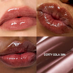 fwee 3D Voluming Gloss 30% (Sheer) | High Shine, Non-Sticky Lip Gloss for Makeup | Long-Lasting, Moisturizing Gel Formula – Dirty Cola 30% | 30% & 70% Pigment Options | Stocking Stuffers | 5.3g