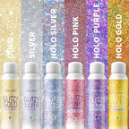 Hair Glitter Body Glitter Spray, 150ML Glitter Hairspray Silver Glitter Spray for Hair and Body, Hair Glitter for Kids Women, Body Shimmer Festival Rave and Makeup 4.2 Fl Oz