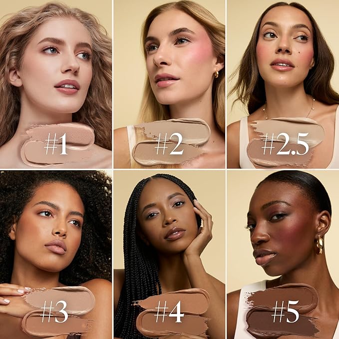 Woosh Beauty, Fold Out Face Original Makeup Palette, Travel, All in One, Neutral Cream & Powder (#5 Deep)