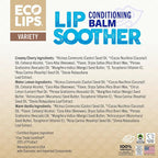 Eco Lips Conditioning Lip Soother Lip Balm – Natural & Moisturizing Lip Care with Shea & Murumuru Butter, Clean Beauty, Daily Hydration & Protection for Chapped Lips, Variety 3-pack 0.15 oz.