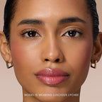 Prakti KhushiKiss Nourishing Lip Oil in Luscious Lychee, Hydrates & Plumps Lips, High-Shine Finish, with Hyaluronic Acid & Peptides, 0.17 oz