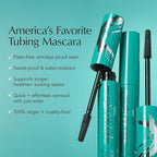 Thrive Causemetics Liquid Lash Extensions Mascara, Tubing Thrive Mascara Lengthening, Volumizing & Curling, Smudge Proof, Washable, No Clumping or Flaking, Vegan & Cruelty Free, Crystal (Brown Black)