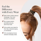 Kitsch Ultra-Petite Satin Scrunchies for Women - Softer Than Silk Scrunchies | Hair Ties No Damage for Frizz-Free Sleep | Perfect for Day or Night | Ideal Gifts for Women - Eucalyptus, 6 pcs