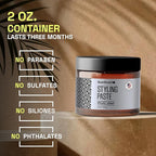 Beardbrand Beard Styling Paste - Medium Hold and Natural Look Hair Paste for Men - Versatile Hair Styling Cream - Teakwood, Rosemary, & Citrus Scent- 56 grams