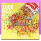 Teenitor Elastic Hair Bands, Small Hair Elastics, 2000pcs Multi Color Hair Ties, Hair Holder Elastic Rubber Bands for Girls, 11 Colors