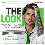 Immortal NYC Re-Form Original Pomade – Medium Shine & Strong Hold - Men's Water-Based Hair Balm - Vegan Styling Cream with Biotin, Keratin & Panthenol for All Hair Types