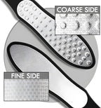 3 in 1 Large Size Durable Foot File Callus Remover (1 Pc) with Double Sided Stainless Heel Scraper for Cracked Heels, Pedicure Tools for Feet Ped Egg for Feet with Coarse and Fine Sides.