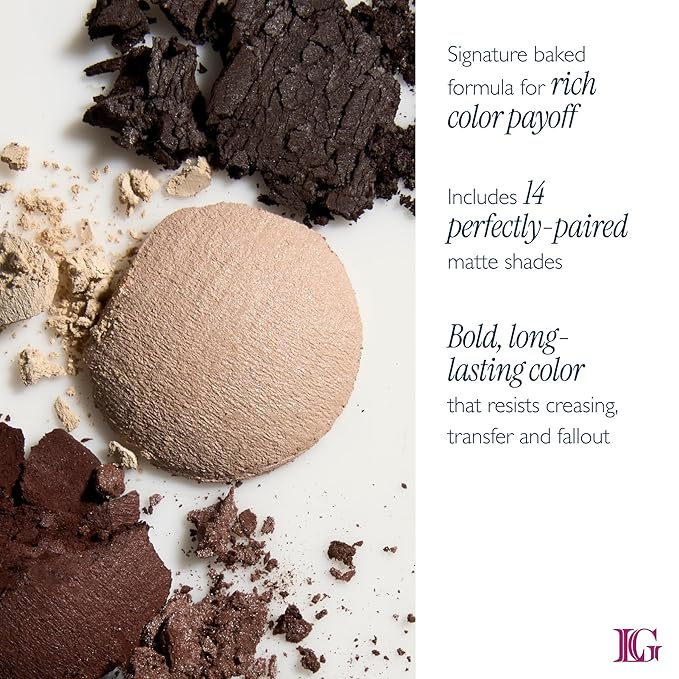 LAURA GELLER NEW YORK The Delectables Madison Ave Mattes Eyeshadow Palette - Includes 14 Matte-Finish Baked Eyeshadows in Stunning Neutral Shades - Long-Lasting Creamy Eyeshadows for Everyday