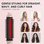 Infrared Thermal Brush, 2026 Upgrated Negative Ion Thermal Round Brush for Women Girls Hair Care, Larger Barrel for Faster Blowout, 6-Temp, Dual Voltage, No Damage, LED Display, 1.7 Inch Salon Styler