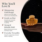 Kitsch x Star Wars C-3PO Glitter Medium Hair Clip for Women – Golden Droid Galaxy-Inspired Claw Clip | Recycled Plastic, Strong Secure Grip, | Ideal Gifts for Women, Hair Accessories for Girls