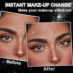 20 Pcs Face Makeup Patches, Glitter Freckles Face Tattoo for Teenagers & Young Women, Sparkle Freckles Makeup Patches, Waterproof Face Glitter Freckles for Christmas (Silver)