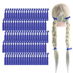 MEEDEE Royal Blue Hair Ties for Women - 100 Pack Soft Knotted Ribbon Hair Ties, No Crease, No Damage, Ouchless for Pony Tails, Yoga, and Elastic Bracelets