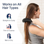 Crave Naturals Glide Thru Detangling Brush, Detangler Brush for Curly, Straight, Wet and Dry Hair Comb for Adults and Kids, Hair Accessories for Women, Black