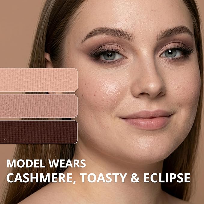 Lamora Nude Eyeshadow Palette - 12 Soft Pink Rose Shadows, Multi-Use Eye Makeup Palette with Matte & Shimmer Finishes, Ultra-Blendable Everyday Neutrals, Long-lasting Wear, Travel Makeup with Mirror