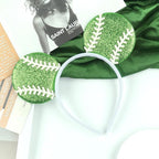 Game Day Fans Headbands for Women&Men, Glitter Ball Sports Hairbands, Sports Themed Hair Accessory, Team Party Favor