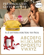 Birthday Gifts for 11 12 13 14 15 16 Year Old Girls, Initial Makeup Bag, Travel Gifts, Personalized Bags, Waterproof Double Layer Cosmetic Bag, Makeup Bags Travel Toiletry Bag, Friend Gifts