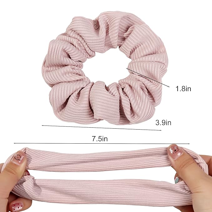 8 Hair Scrunchies for Women - Hair Ties No Damage Both for Thick Hair or Thin Hair Curl Hair No Crease Scrunchies Ponytail Holder No Hurt Your Hair