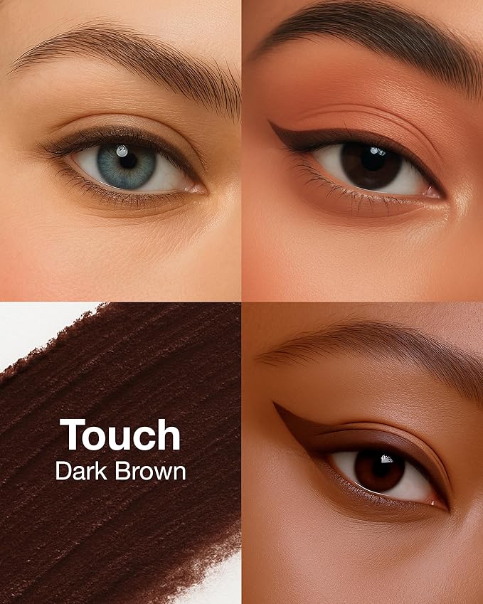 Mineral Fusion Eye Pencil (Dark Brown - Touch) - Eyeliner with Soothing Chamomile, Meadowfoam & Vitamin E - Smooth & Long Lasting, Hypoallergenic, Non-Irritating Eye Makeup