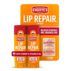 O'Keeffe's Lip Repair Lip Balm with Cherry & Vitamin E Oil - Stick (Twin Pack) - Moisturizer for Extremely Cracked, Dry Lips