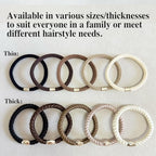 Hair Ties for Thick Hair,25PCS No Damage, Braided Elastics Hair Bands Ponytail Holders for Women