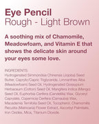 Mineral Fusion Eye Pencil (Light Brown - Rough) - Eyeliner with Soothing Chamomile, Meadowfoam & Vitamin E - Smooth & Long Lasting, Hypoallergenic, Non-Irritating Eye Makeup