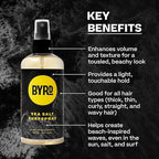 BYRD Hairdo Products Byrd Sea Salt Surfspray, Salty Coconut Scent, Texturizing and Volumizing Sea Salt Spray for Men for Hydrated, Shiny Surfer Hair, Safe for All Hair Types, 8 Fl Oz - Texture Spray